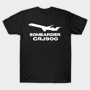 Bombardier CRJ900 Silhouette Print (White) T-Shirt